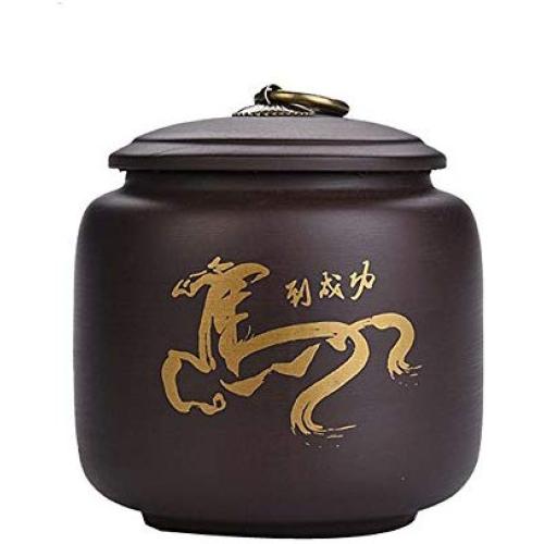 Koala Superstore Purple Clay Food Storage Jar Chinese Style Tea Canister with Airtight Lid, NO.003，730ml
