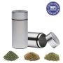 2X 1/4th Stash Jars Aluminum Airtight Smell Proof Container (Silver) New Version