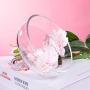 HOUSIYU Glass Candy Jar Creative Ornaments Transparent Storage Jar with Lid Candy Buffet/Wedding Center Home, 3.2L