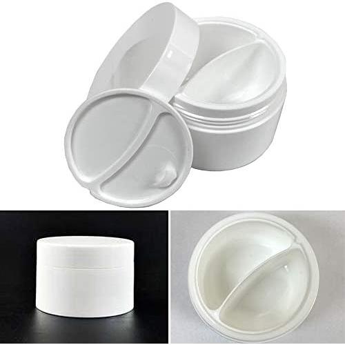 12 White Jars 4 oz Cosmetic Cream Containers Packaging Empty Dome Lids Plastic