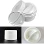 6 White Jars 4 oz Cosmetic Cream Containers Packaging Empty Dome Lids Plastic