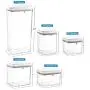 Ensemble de contenants hermétiques BREVER 5 pièces pour aliments – Céréales, Farine, Sucre, Pâtes, Riz – 100% BPA FREE, Garantie 5 ans Ensemble de contenants hermétiques BREVER 5 pièces pour aliments – Céréales, Farine, Sucre, Pâtes, Riz – 100% BPA FREE, Garantie 5 ans