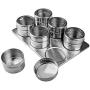 Woodys Harmony 6Pcs Magnetic Spice Tins Stainless Steel Storage Container Jars + Trestle Rack
