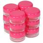 Everything Mary Round Plastic Stackable Bead Storage Twist-Top Containers - 12 Pack of Jars - Pink Organizer Storage Jars for Large, Small, Mini, Tiny Beads - Storage Organizer for Jewelry & Craft