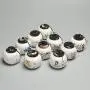 Confetti-Y Hand Painted Ceramic Tea Cans Small Mini Portable PuEr Green Tea Sealed Cans Storage Tanks Travel Tea Caddy,E