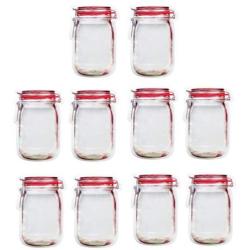 UPKOCH Reusable Snack Containers for Lunch Liquid Vegetable Fruit Candy Biscuit Pastry Nut Storage Ziplock Bags Stand Up Mason 10pcs Size L Red