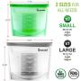 Reusable Silicone Food Bags (Large and Small, Set of 4) + Bonus Stainless Steel Straws & Produce Storage Bags - Insulated Plastic Lunch Bag - Baggies for Sandwich, Kids, Snack, Freezer Dishwasher Safe