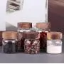 1 Stück 120ml/4oz Leere Glasbehälter mit Verschluss aus Holz für den Hausgebrauch in Küche, zum Lagern, für Lebensmittel, ideal zum Servieren von Süßigkeiten, Snacks, Honig usw.