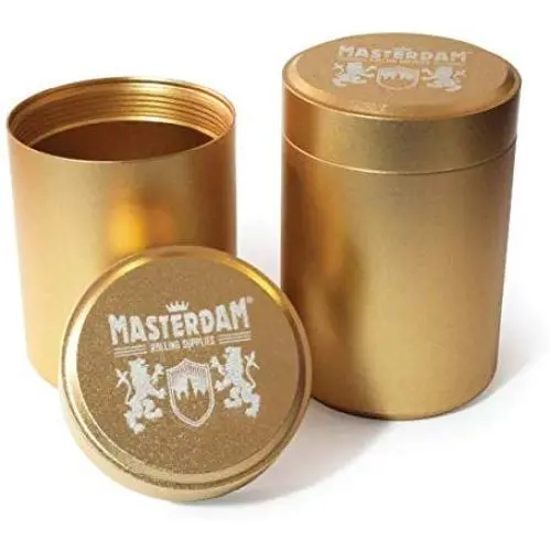 Masterdam Aufbewahrungskannen – Aluminium-Aufbewahrungsbehälter – Luftdicht, Geruchsversiegelt (Gold)