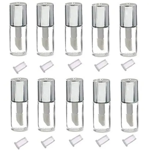 10 PCS Tubes Récipients Mini Transparents en Plastique 1.2ML pour Lip Gloss,avec Joints en Caoutchouc, Contenants Réutilisables DIY pour Échantillons de Rouge à Lèvres, Voyage (Couvercle Argent) 10 PCS Tubes Récipients Mini Transparents en Plastique 1.2ML pour Lip Gloss,avec Joints en Caoutchouc, Contenants Réutilisables DIY pour Échantillons de Rouge à Lèvres, Voyage (Couvercle Argent)