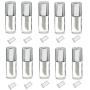 XINGZI 10PCS 1.2ML Mini Empty Clear Plastic Lip Gloss Tubes Refillable Lip Balm Bottles with Rubber Inserts DIY Lipstick Container Vials for Lip Samples Travel (Silver Lid)