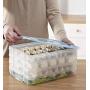 Loneflash Food Storage Container, Single Layer Refrigerator Food Dumplings Airtight Storage Container Plastic Box for Dumplings, Small Volume of Food