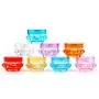 80er Set Kosmetik Probenbehälter Kunststoff Klare Kosmetikbehälter mit Schraubdeckel für Lidschatten, Nägel, Puder, Schmuck – 8 Farben