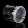 XISAOK Clear Strong PET Round Food Storage Container Jar Sealed Pot Can with Clear Lid