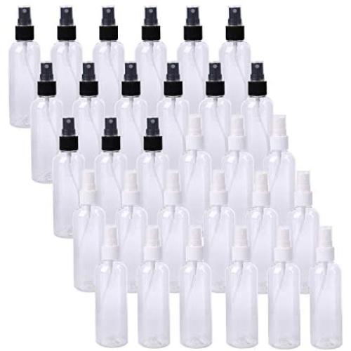 Bekith 30 Pack 3oz Spray Bottles with Fine Mist Sprayer & Pump Spray Cap, Refillable & Reusable Clear Empty Plastic Bottles for Essential Oils, Travel, Perfumes