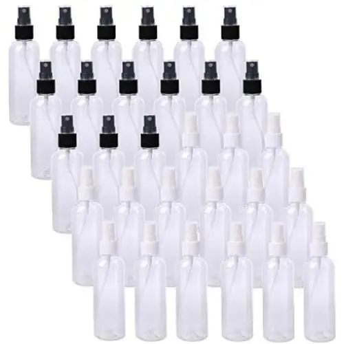 Bekith 30 Pack 3oz Spray Bottles with Fine Mist Sprayer & Pump Spray Cap, Refillable & Reusable Clear Empty Plastic Bottles for Essential Oils, Travel, Perfumes