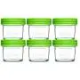 Glasbehälter für Babyflüssigkeit – Dicht, Luftdicht, zum Einfrieren & Zubereiten von selbstgemachter Babyflüssigkeit – Wiederverwendbar, BPA-frei, 6 x 4oz Set