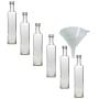 Viva Haushaltswaren 6 Glass Bottles 500 ml with Screw Tops for Self-Filling incl. Filling Funnel Diameter 9.5 CM by Viva Haushaltswaren