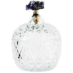 ZSY Decorated Crystal Glass Candy Dish with Lid, Crystal Clear, Strong Perspective, Used for Food Storage and Organization of Biscuit Jars, Suitable for Home Living Room Bedroom Banquet