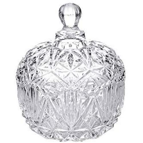 Colias Wing Home Decor & Party Wedding Centerpiece Irregular Design Clear Glass Ribbed Apothecary Jars/Candy Buffet Canisters/Candy Buffet Storage Container/Kitchen Food Storage Jars with Lid-Small