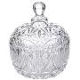 Colias Wing Home Decor & Party Wedding Centerpiece Irregular Design Clear Glass Ribbed Apothecary Jars/Candy Buffet Canisters/Candy Buffet Storage Container/Kitchen Food Storage Jars with Lid-Small