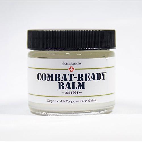 Combat Ready Skin Balm 2oz by Skincando – All Natural - Intensive Moisturizer – Skin Cream - Organic ingredients – Apricot Kernel Oil – Grapefruit Seed Extract – Black Spruce - Black Tea Moisturizer