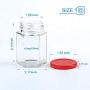 Clear Hexagon Jars 4oz With Lids Red,Glass Jars For Spice,Foods,Jams,Liquid,Mason Jars For Storage 25 Pack