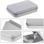 Milue Small Metal Tin Silver Flip Storage Box Case Organizer For Money Coin Candy Key (02#)