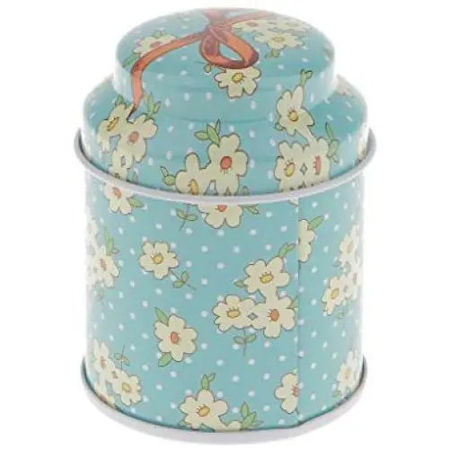 Münch-Jack Weihnachtliche Süßigkeitenbehälter Metall-Blumen Zucker Kaffee Tee Dose Container - #1 Rund
