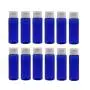 12 Stück 30 ml / 1 oz Leere Plastikblaue Flip-Kappe-Flasche Becherbehälter für Toner Reise Kosmetik Lotion Make-up Cremes Proben Dosierflasche für Shampoos Gele Emulsionen