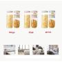 3pcs Whole grain storage box, household pasta storage tank, plastic food sealed storage jar (Color : Pink)