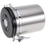 UPKOCH Stainless Steel Coffee Bean Canister Milk Powder Storage Tank Coffee Container with Vent and Black Lid (Size M)