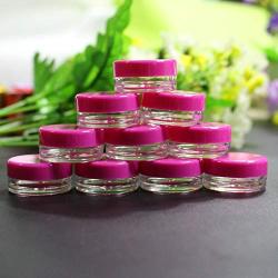 Renovatio Store - 50Pcs 5g Mini Clear Plastic Empty Jar Pot Travel Cosmetic Sample Makeup Face Cream Containers Nail Art Organizer Home Storage