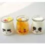 Bocal en verre de 100ml Sunormi Design Émoji Pudding Yaourt avec Couvercle, 6 Pcs Bocal en verre de 100ml Sunormi Design Émoji Pudding Yaourt avec Couvercle, 6 Pcs
