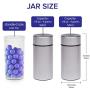 2x Stash Jar - Airtight Smell Proof Durable Multi-Use Portable Metal Herb Container. Waterproof Aluminum Screw-top Lid Lock Odor. Beautiful Discreet Design Store Herbs Tobacco Spices Securely Silver