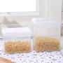 LoCbaT- 1.2l 1.8l Food Crisper Container Box Storage Transparent Boxes Jars Bottles Jars Boxes Storage Plastic Container Transparent Drawing Food Grain Penguin Wall Basket Orga