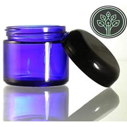 Cobalt Blue Glass Jar Kitchen/Apothecary/Herb Jars 2 oz (4 pack)