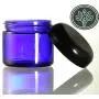 Kobaltblauer Glasbehälter für Küche/Apotheke/ Kräuterbehälter, 2 oz (4er-Set)