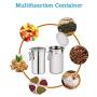 Cookie Jar Cereal Coffee Storage Containers Jar 304 Stainless Steel with Lids Airtight Bpa Free Large, Food Storage Containers Jar for Kitchen Pantry Organization Canister Candy Bulk, 1L