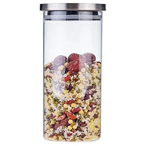 Bouteilles de Rangement en Verre BESTONZON, Contenants de Rangement Alimentaire avec Bouchon en Acier Inox Étanché – 1200ml, 9.5x21cm Bouteilles de Rangement en Verre BESTONZON, Contenants de Rangement Alimentaire avec Bouchon en Acier Inox Étanché – 1200ml, 9.5x21cm