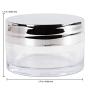 Beauticom 20g/20ml USA Acrylic Round Clear Jars with Lids for Lip Balms, Creams, Make Up, Cosmetics, Samples, Ointments (48 Pieces Jars + Silver Lids)