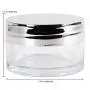 Beauticom 20g/20ml USA Acryl Runden Klare Glasbehälter mit Deckeln für Lippenbalsam, Cremes, Make-up, Kosmetik, Proben, Salben (48 Stück Behälter + Silberdeckel)