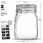 Bormioli Rocco Glass Fido Gläser - 1 Liter - mit hermetisch abnehmbarer, luftdichter Deckel für Gärung, Einmachen, Konservieren – Mit exklusivem Paksh Novelty Kreide-Schreibtafel-Etiketten Set (2 Gläser)