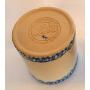 Set of 2 Gerald E. Henn Workshops Crock Canisters Roseville Sponge Ware Blue Trim