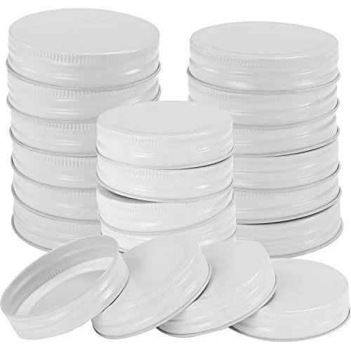 Bouchons Réguliers Mason en Verre 30 Pièces, Étanchéifiés, pour Bouteilles Mason, Blanc