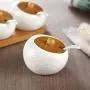 Kitchen Storage Containers Ceramic Spice Jars, MSG Salt Pepper Pot Kitchen Supplies, Seasoning Double Shelf Modern Stylish