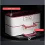 Thermos Food Jar Multi-storey Thermos 304 Stainless Food Flask Leakproof Insulated Food Containers Portable Bag Microwave Oven Can Be Used Square (Color : Red, Size : 800ml)