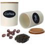 TNKML Ceramic Spice Jar Tea Coffee Pot Set 2 Ceramic Sugar Bowl Kitchen Dry Food Spice Storage Jar With Bamboo Cover 800Ml Spice Container