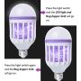 2 Pack Bug Zapper Light Bulbs, 2 in 1 Mosquito Killer Lamp, UV LED Mosquito Fly Killer Bulb for Indoor and Outdoor