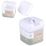 Idalinya Food Storage Box Sealed Food Storage Box Grain Nuts Cereal Transparent Container Kitchen Accessories(0.5L)